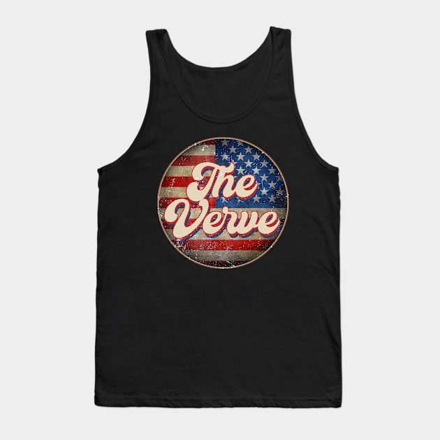 American Flag Personalized Verve Proud Name Birthday Tank Top by BilodeauBlue